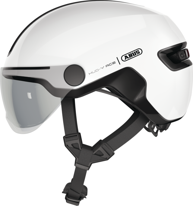 CASQUE ABUS HUD-Y  ACE SHINY WHITE