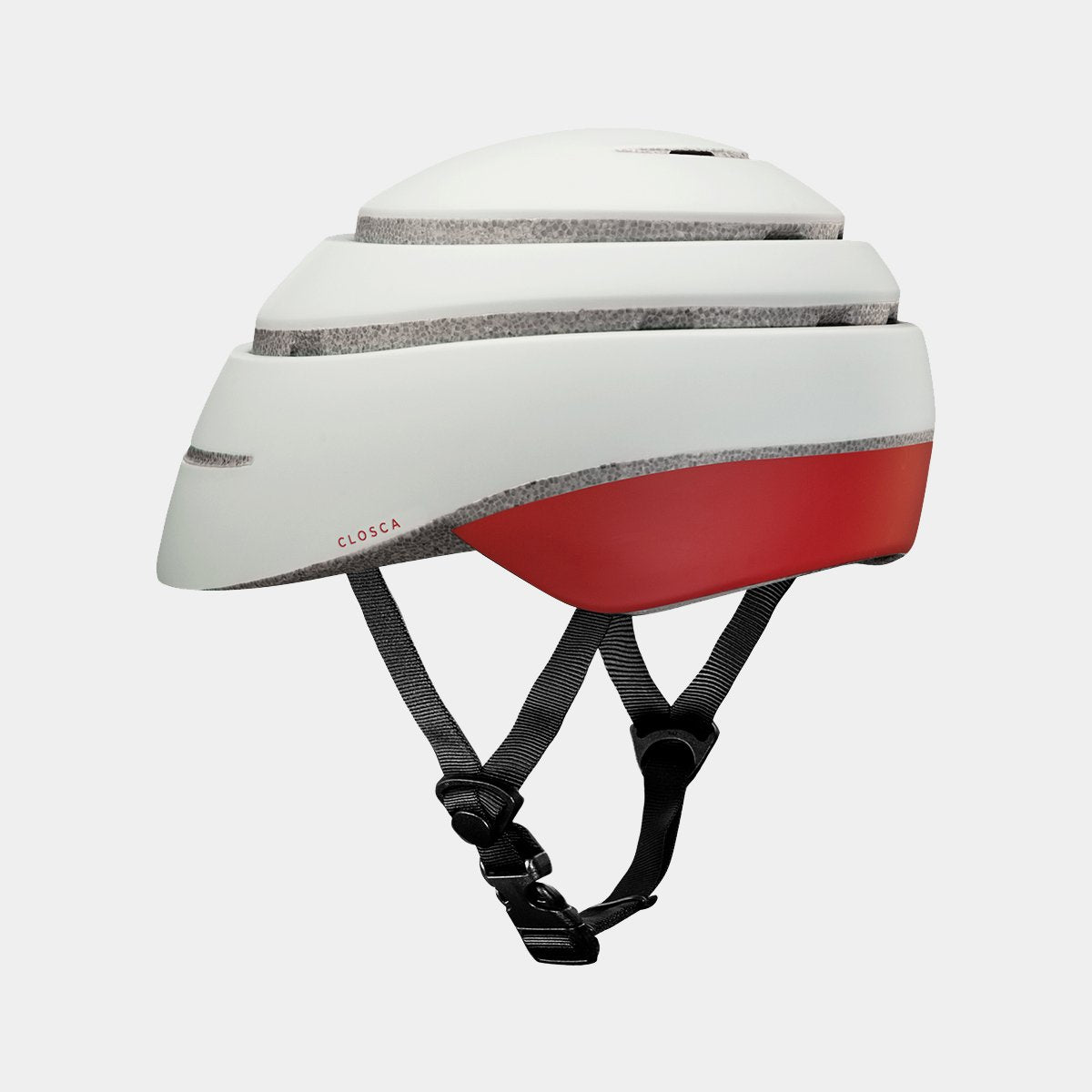 CASQUE PLIABLE CLOSCA LOOP BLANC/ROUGE