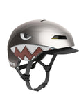 CASQUE BERN NINO 2.0 METALLIC SILVER SHARK BITE